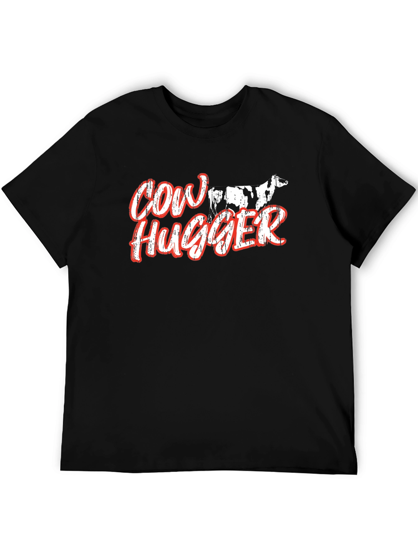 Cow Hugger Graphic T-Shirt - Black