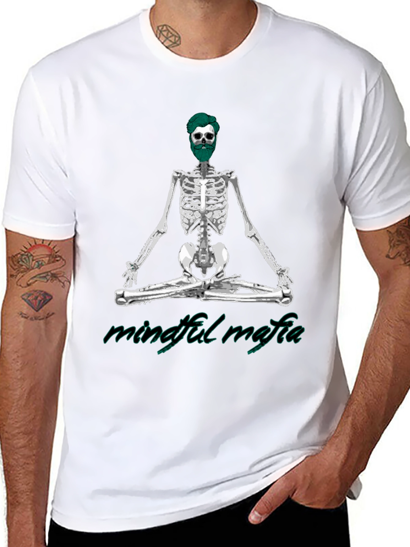 Mindful Mafia Skeleton Graphic Tee