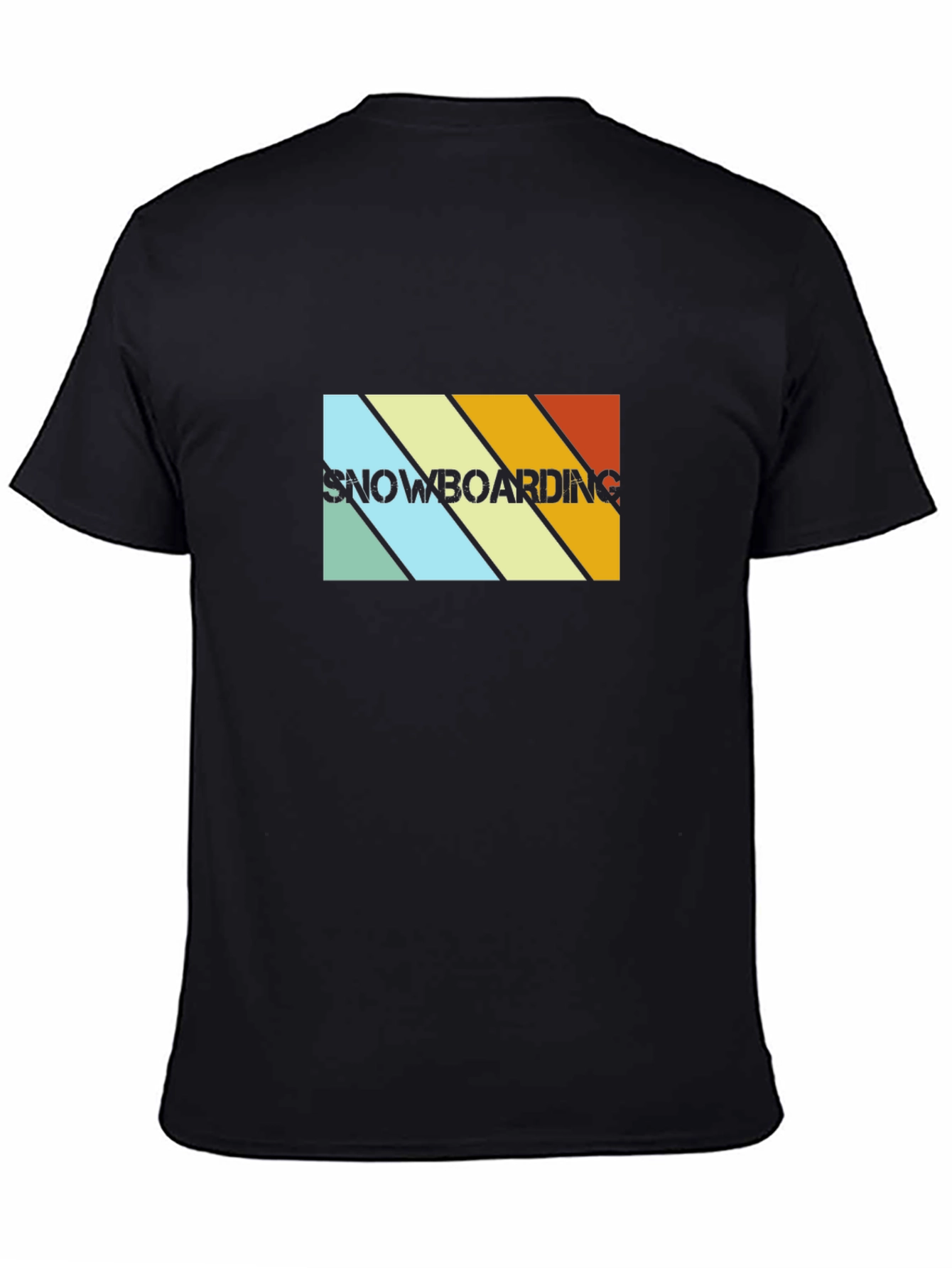 Retro Snowboarding T-Shirt - Black Graphic Tee