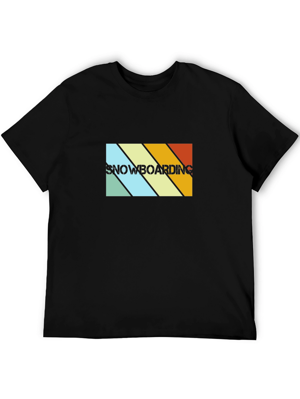 Retro Snowboarding T-Shirt - Black Graphic Tee