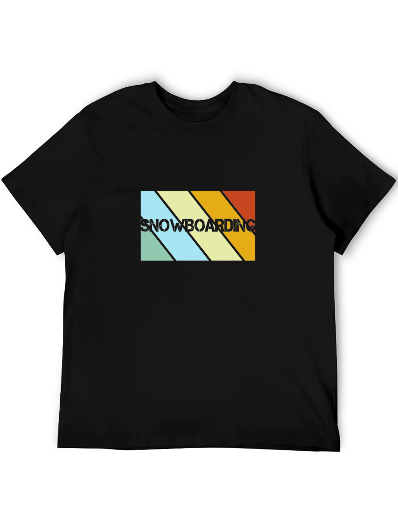 Retro Snowboarding T-Shirt - Black Graphic Tee
