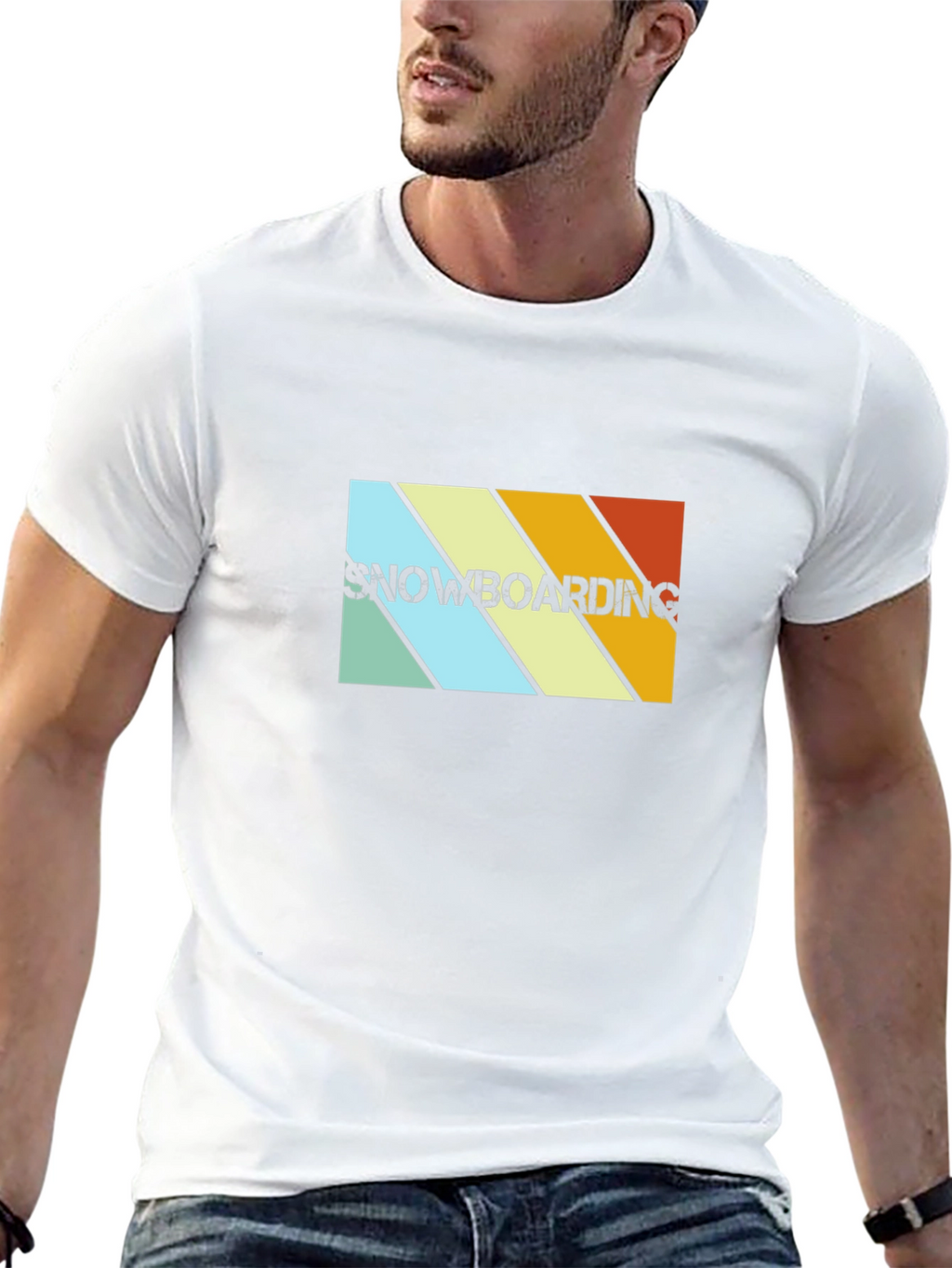 Retro Snowboarding T-Shirt - Black Graphic Tee