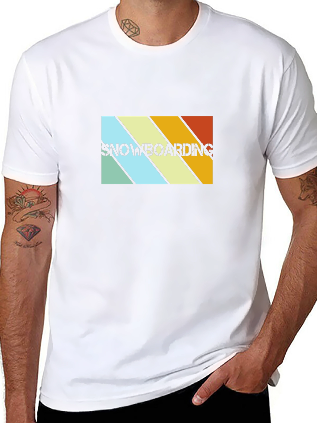 Retro Snowboarding T-Shirt - Black Graphic Tee