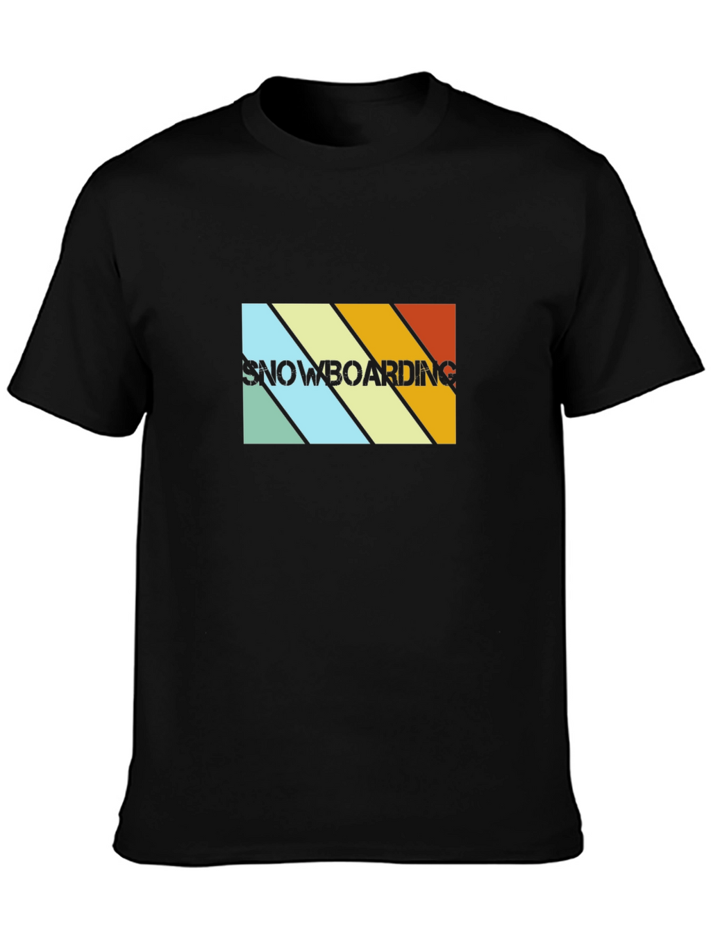 Retro Snowboarding T-Shirt - Black Graphic Tee