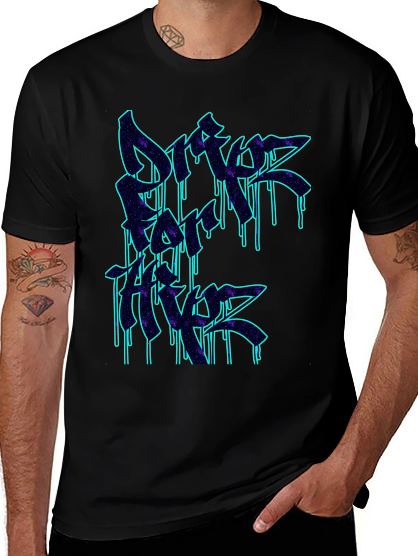 Drift Forever Tee - Neon Graffiti Style