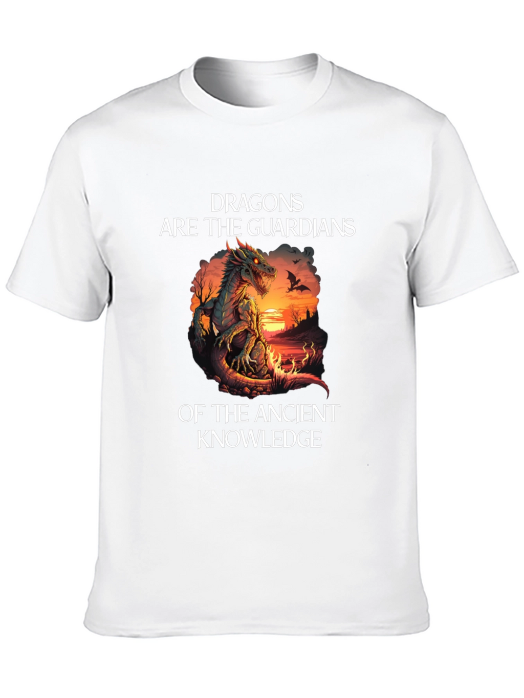 Dragon Guardians Ancient Knowledge Black T-Shirt