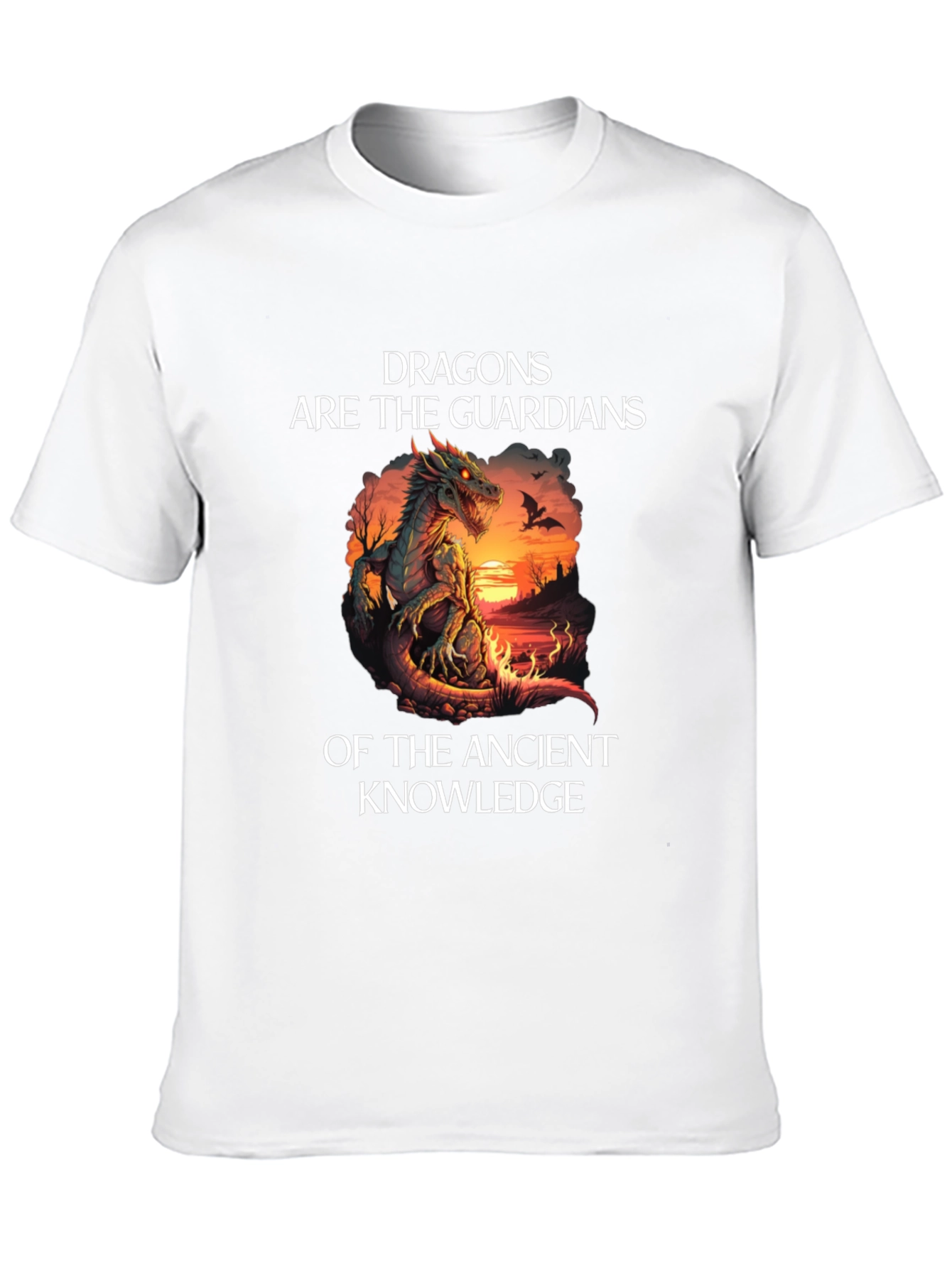 Dragon Guardians Ancient Knowledge Black T-Shirt