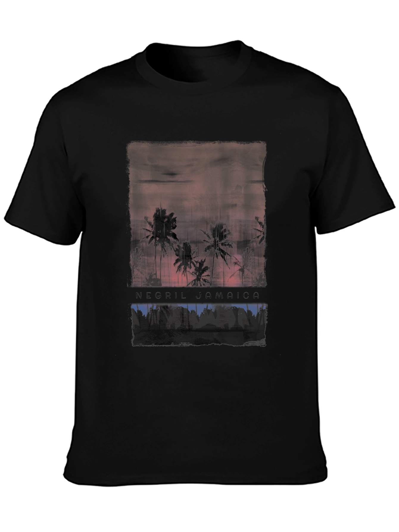 Negril Jamaica Palm Tree Sunset T-Shirt