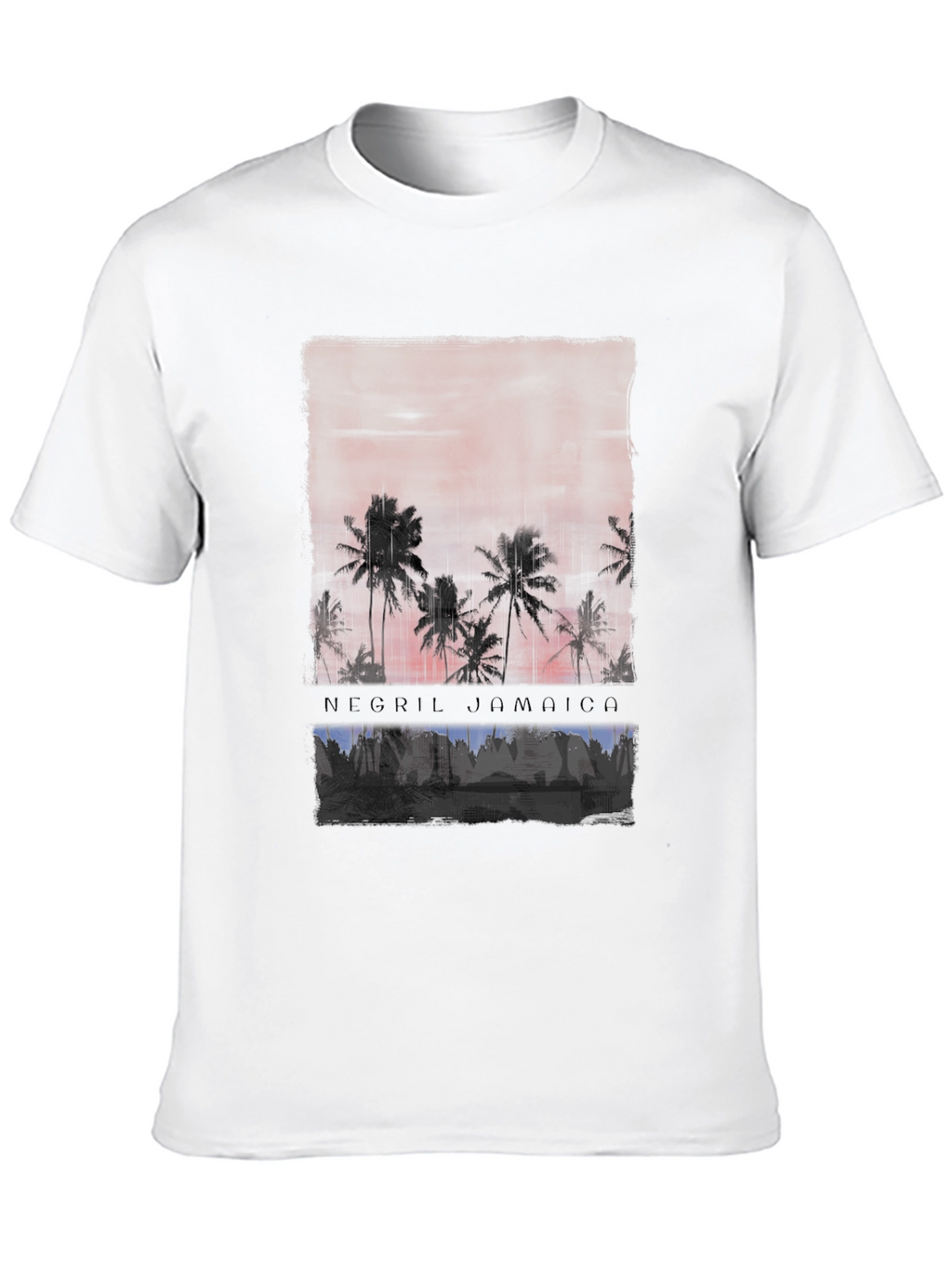 Negril Jamaica Palm Tree Sunset T-Shirt