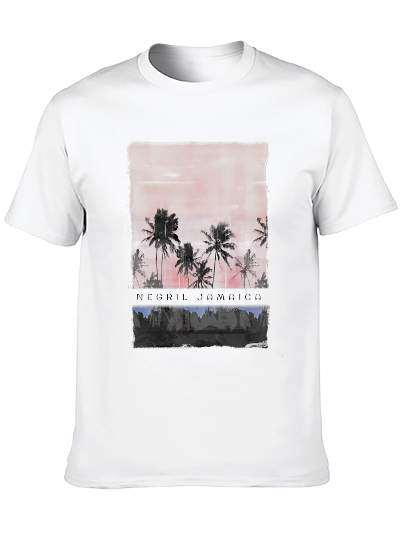 Negril Jamaica Palm Tree Sunset T-Shirt