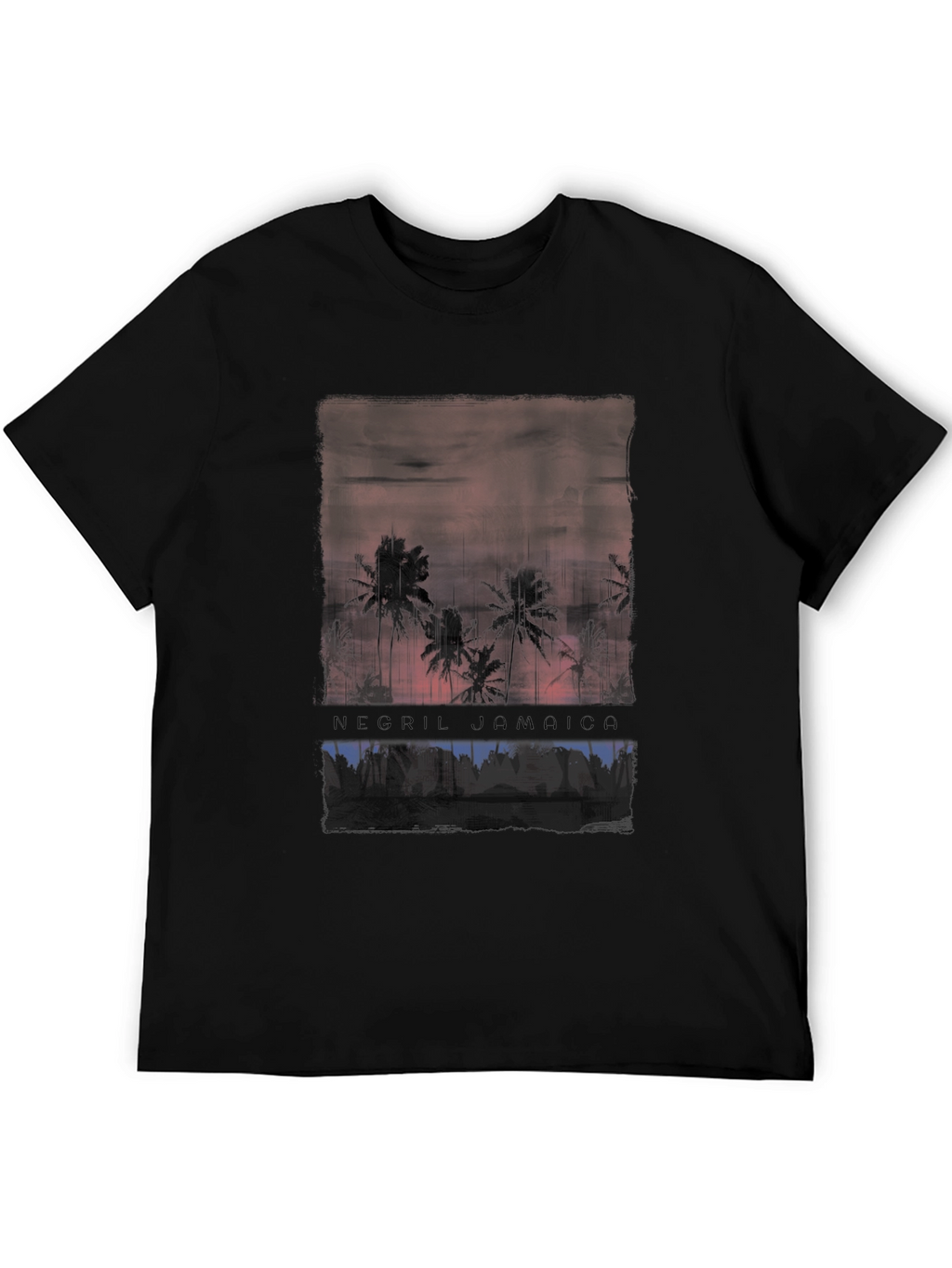 Negril Jamaica Palm Tree Sunset T-Shirt