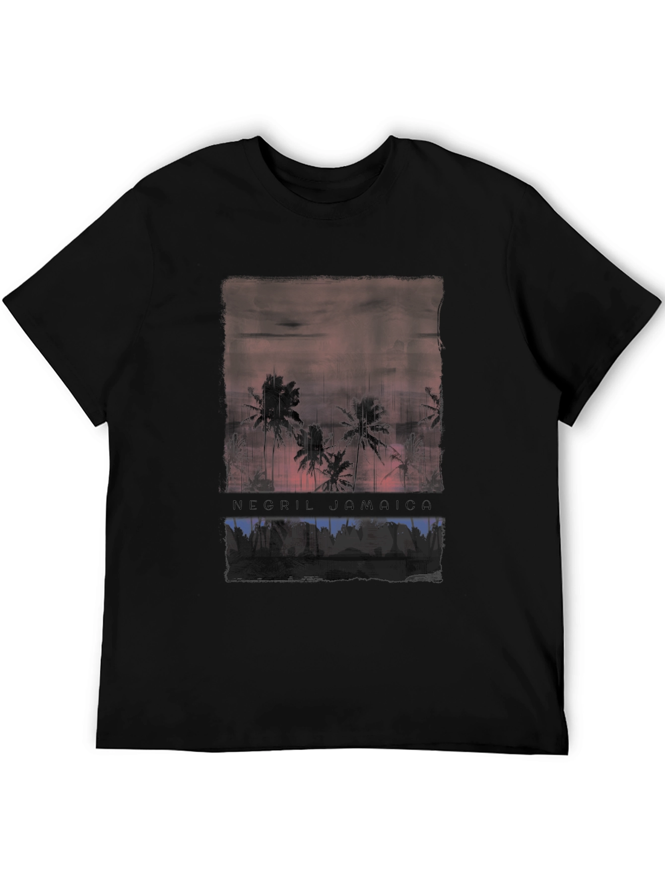 Negril Jamaica Palm Tree Sunset T-Shirt
