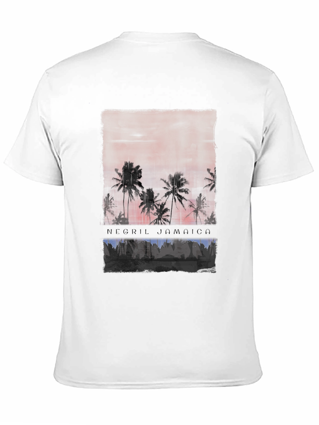 Negril Jamaica Palm Tree Sunset T-Shirt