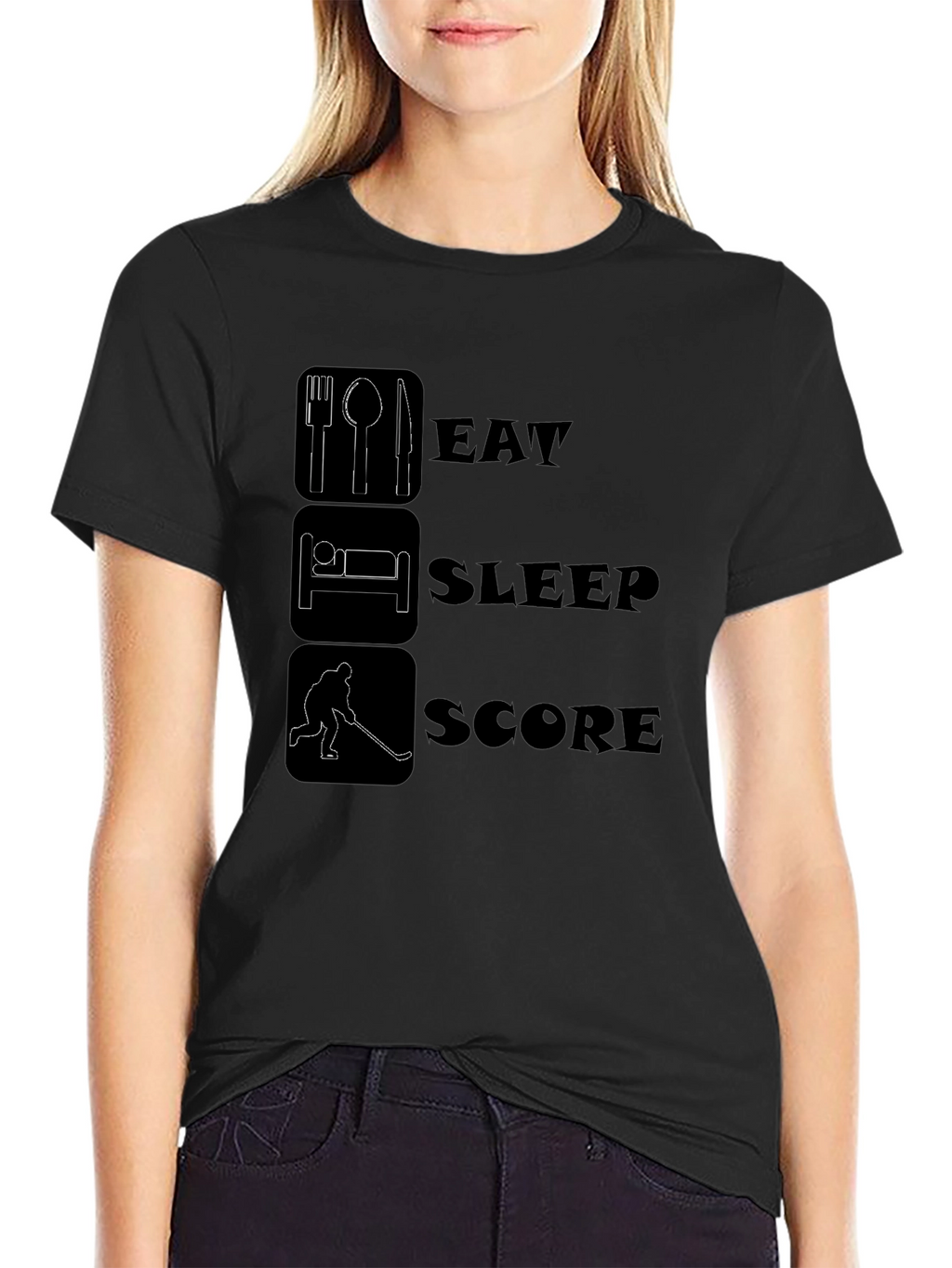 Eat Sleep Score Hockey T-Shirt