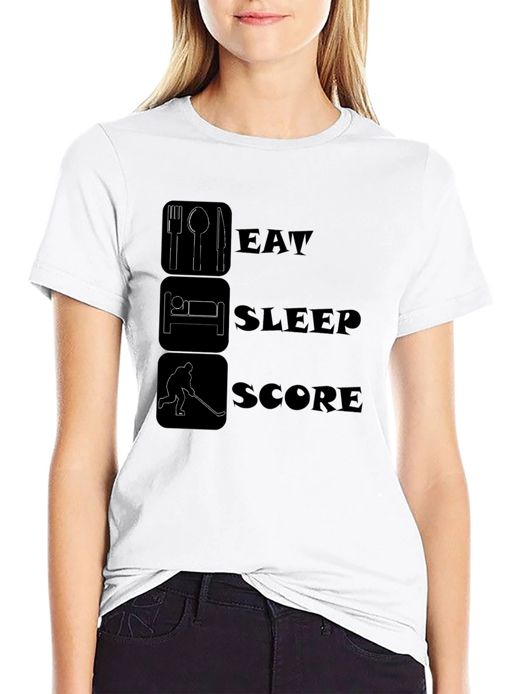 Eat Sleep Score Hockey T-Shirt