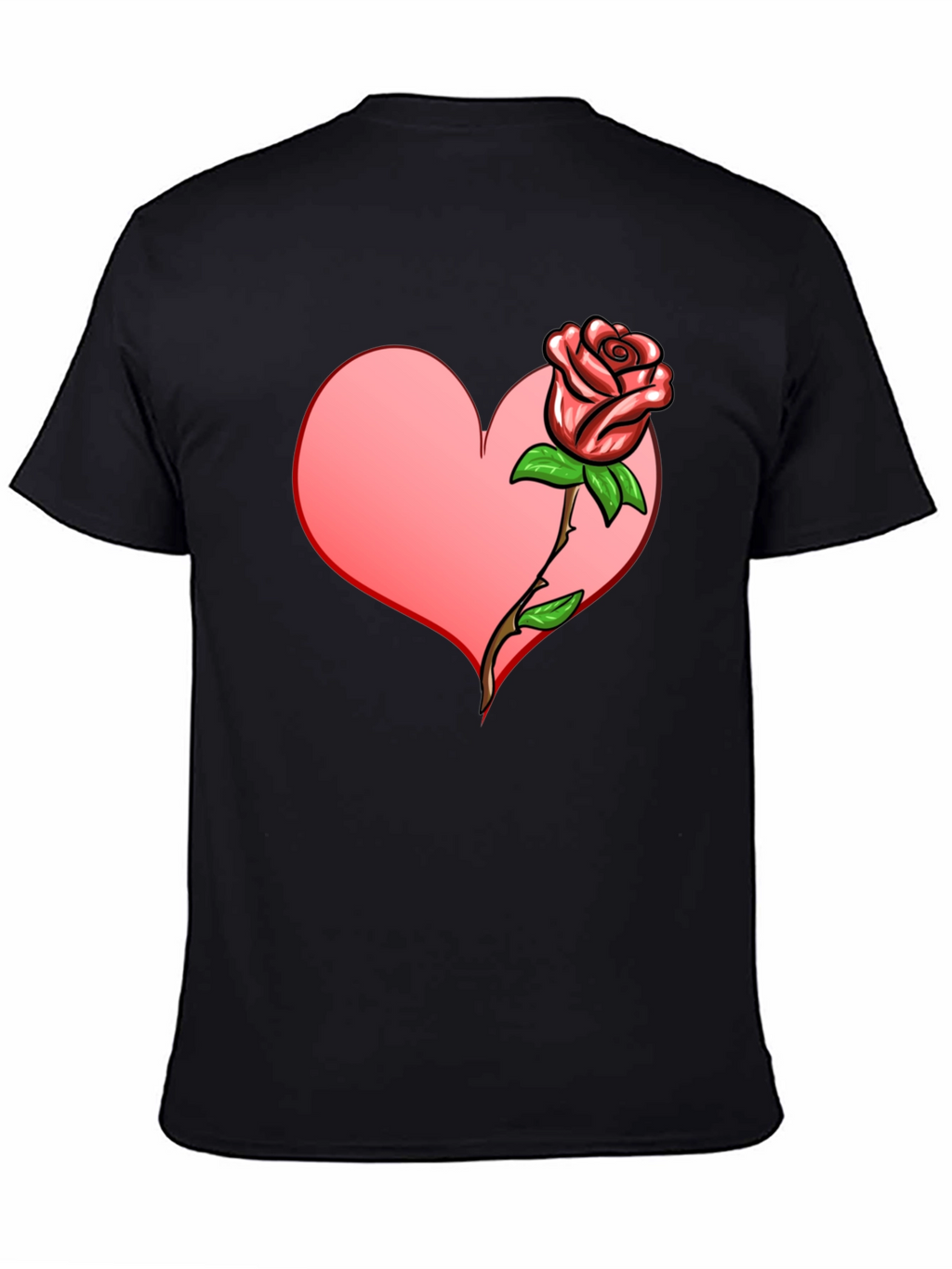 Heart & Rose Graphic T-Shirt