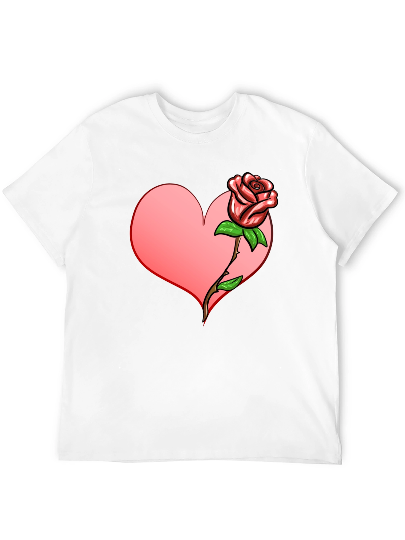 Heart & Rose Graphic T-Shirt