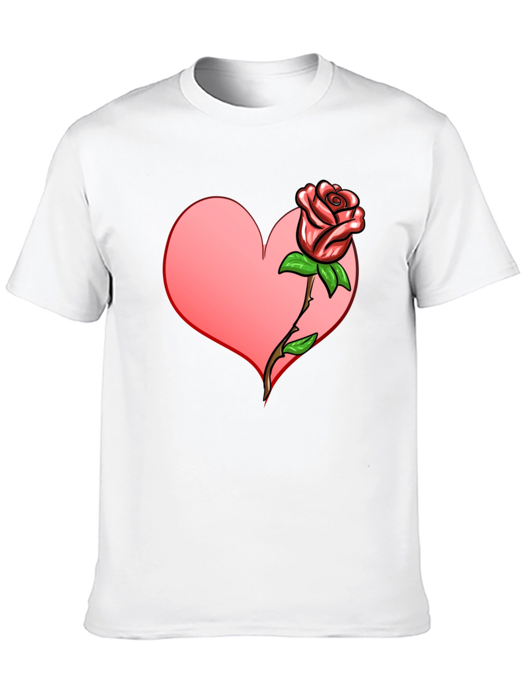 Heart & Rose Graphic T-Shirt