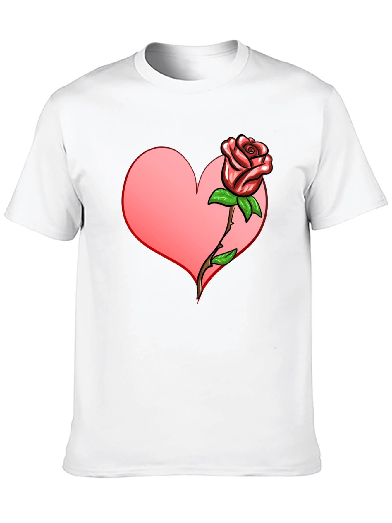 Heart & Rose Graphic T-Shirt