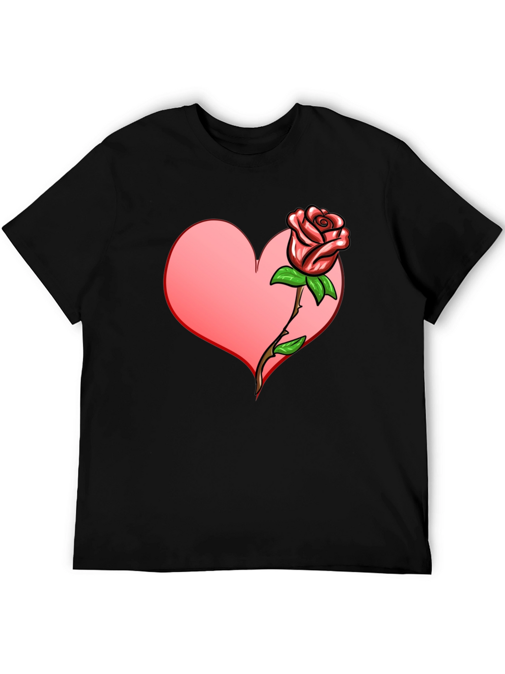 Heart & Rose Graphic T-Shirt