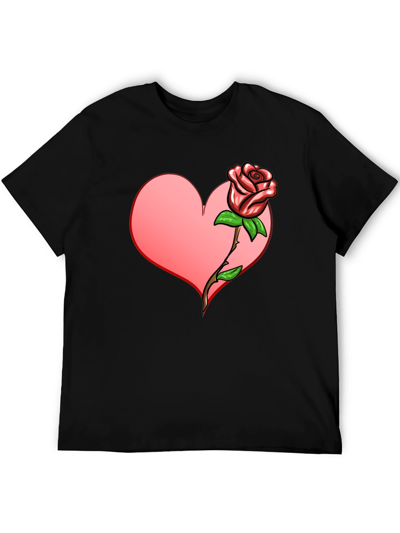 Heart & Rose Graphic T-Shirt