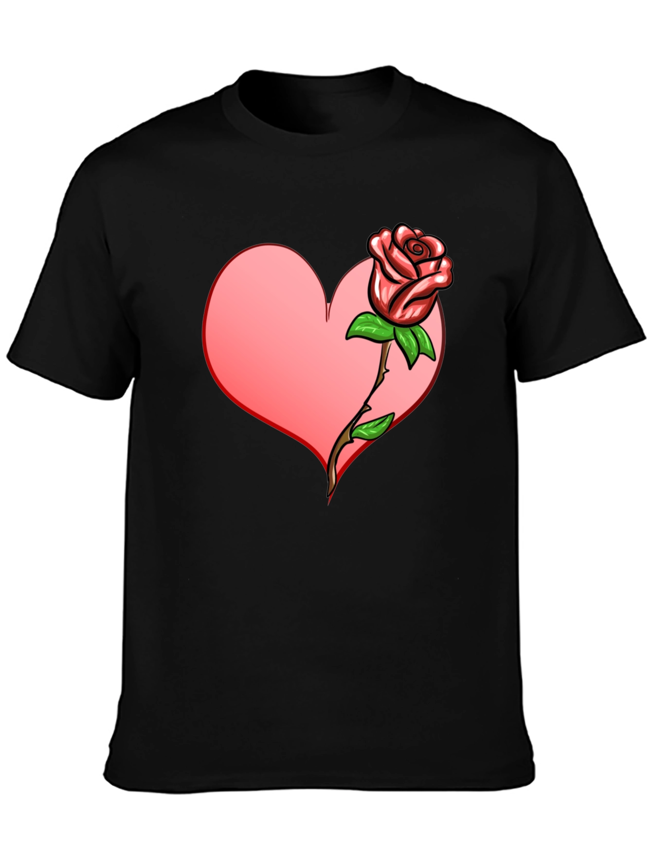 Heart & Rose Graphic T-Shirt