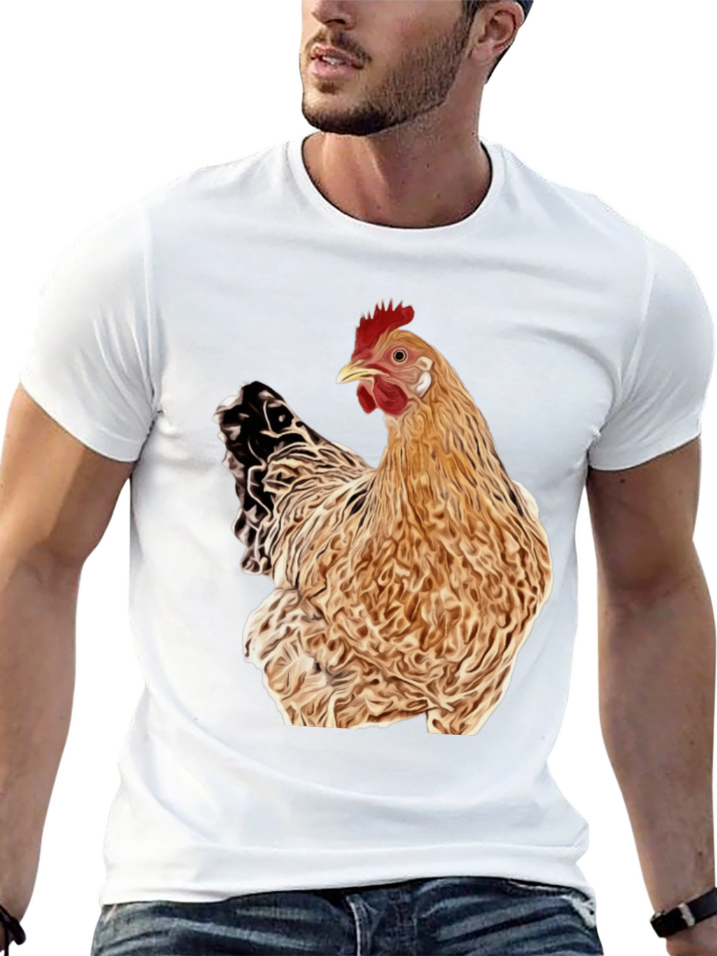 Chicken T-Shirt - Quirky Animal Graphic Tee