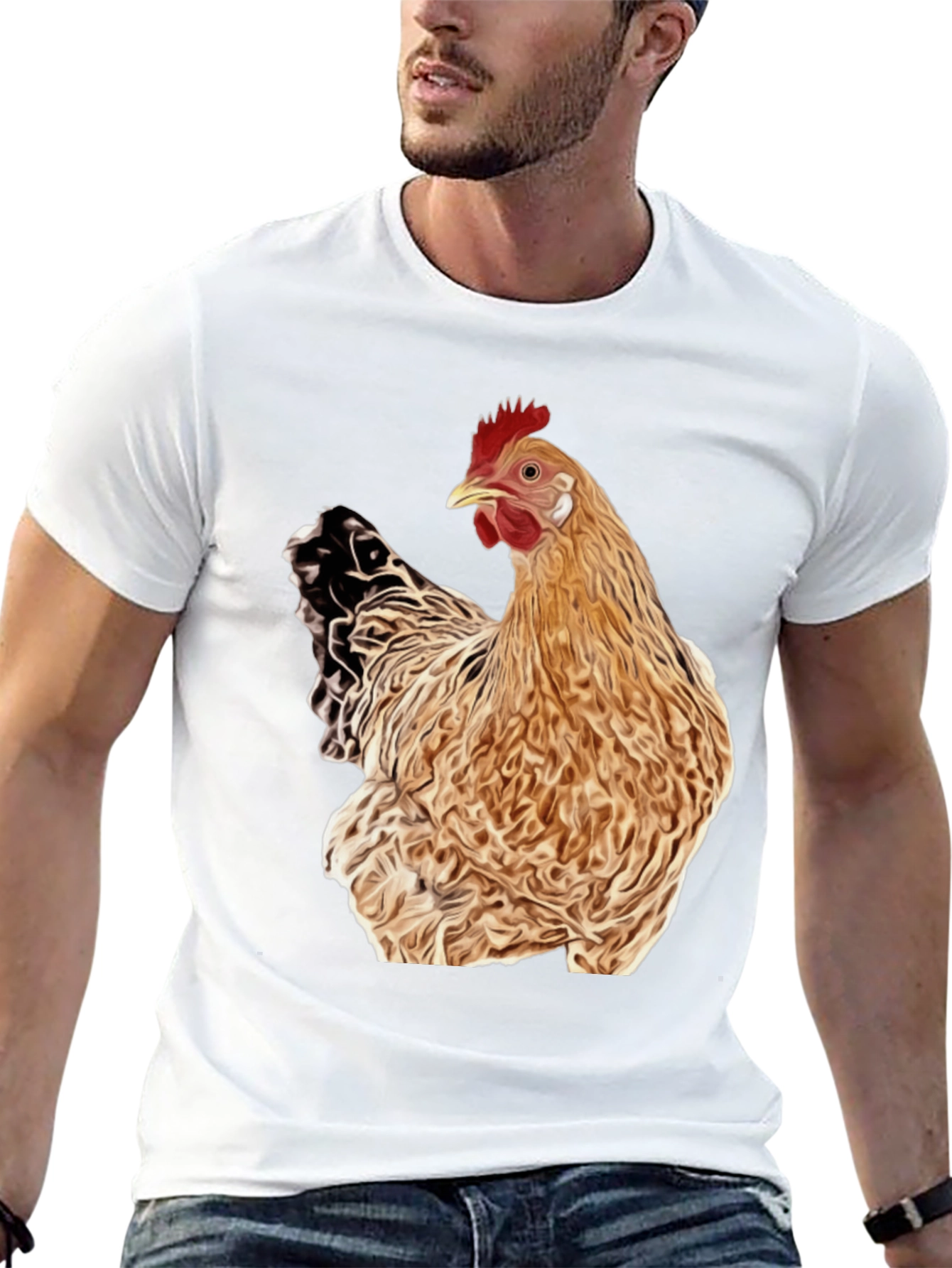 Chicken T-Shirt - Quirky Animal Graphic Tee
