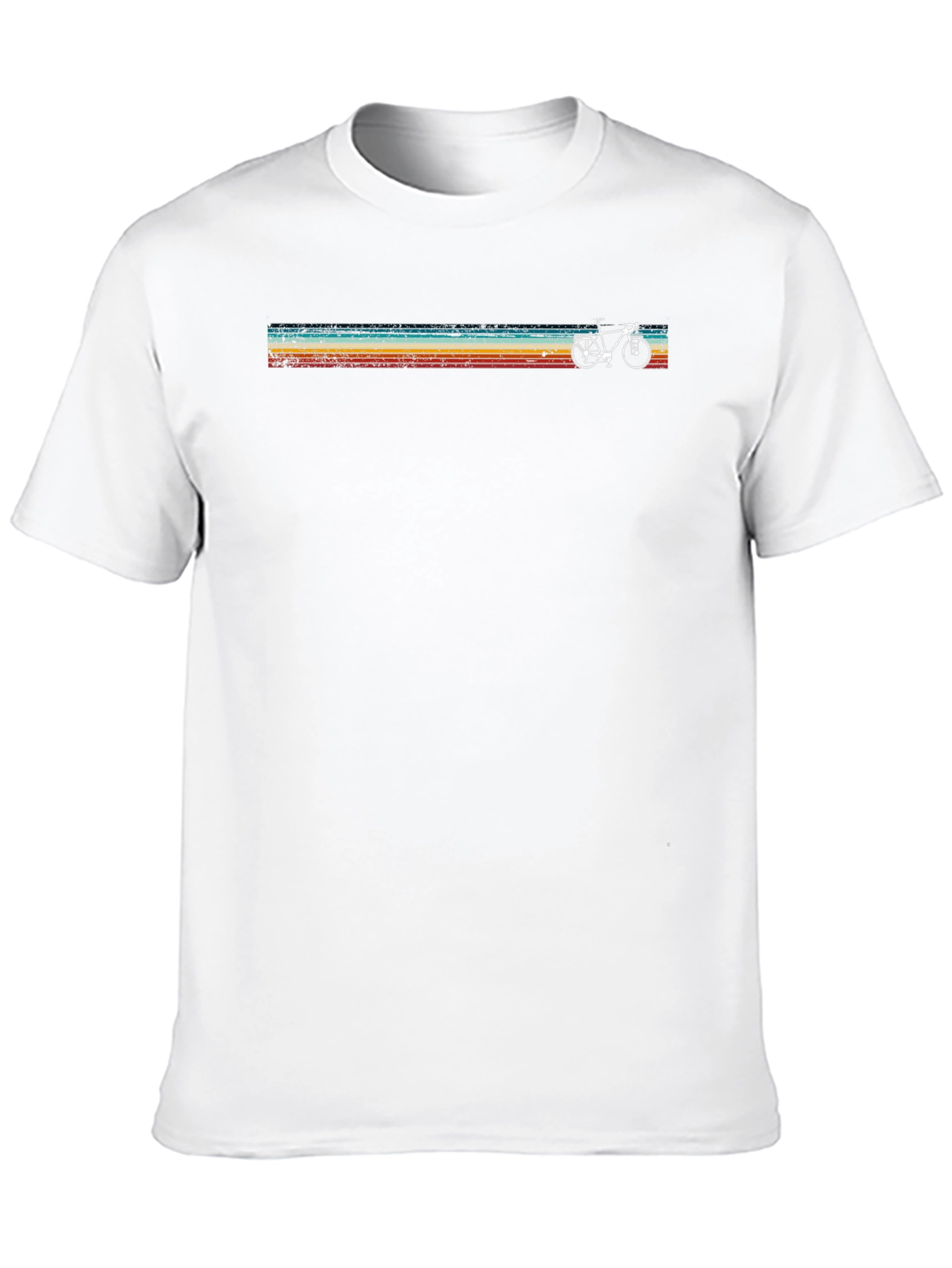 Retro Bike Stripes Graphic T-Shirt