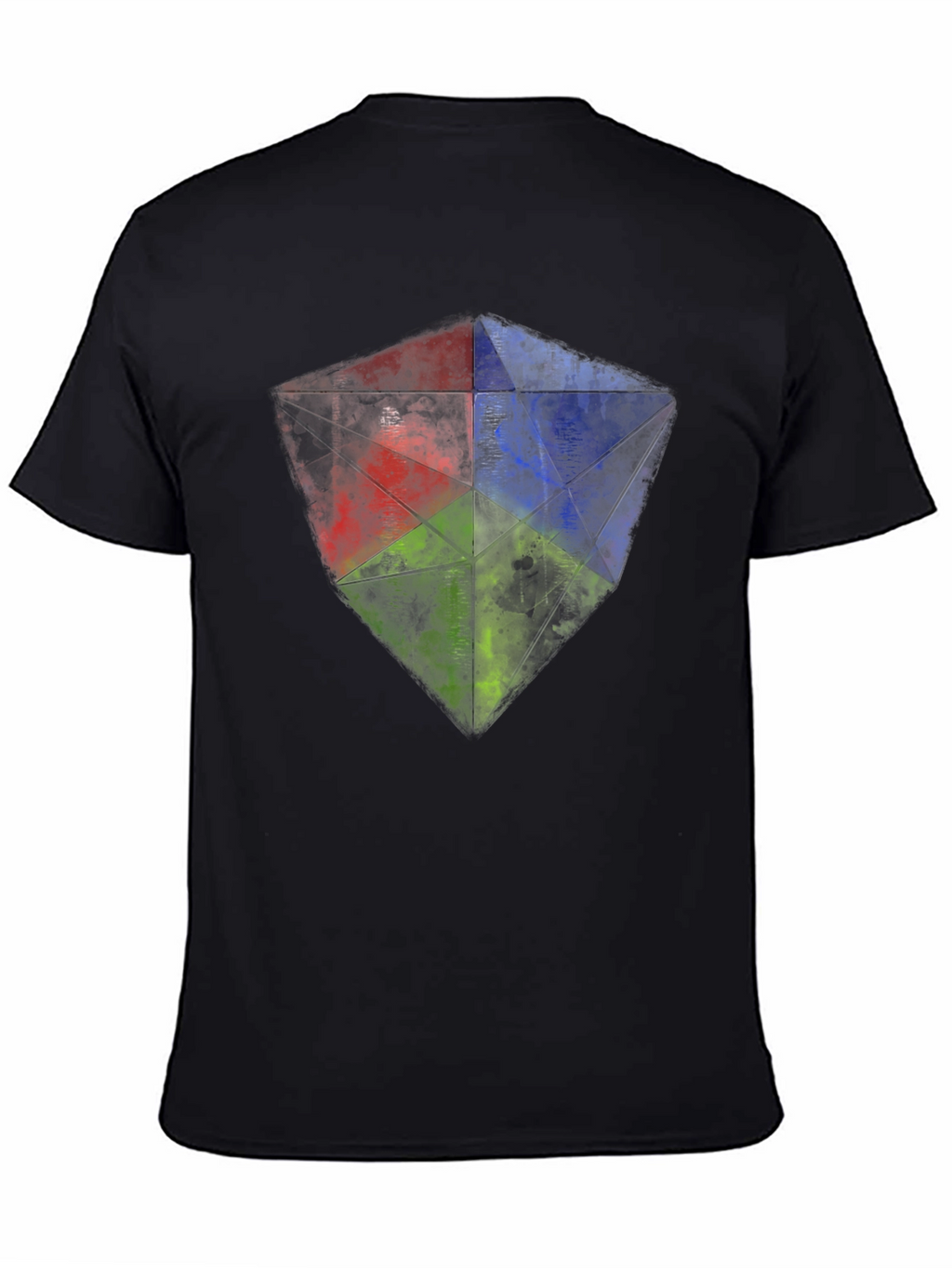 RGB Geometric Graphic Tee - Mens Black T-Shirt