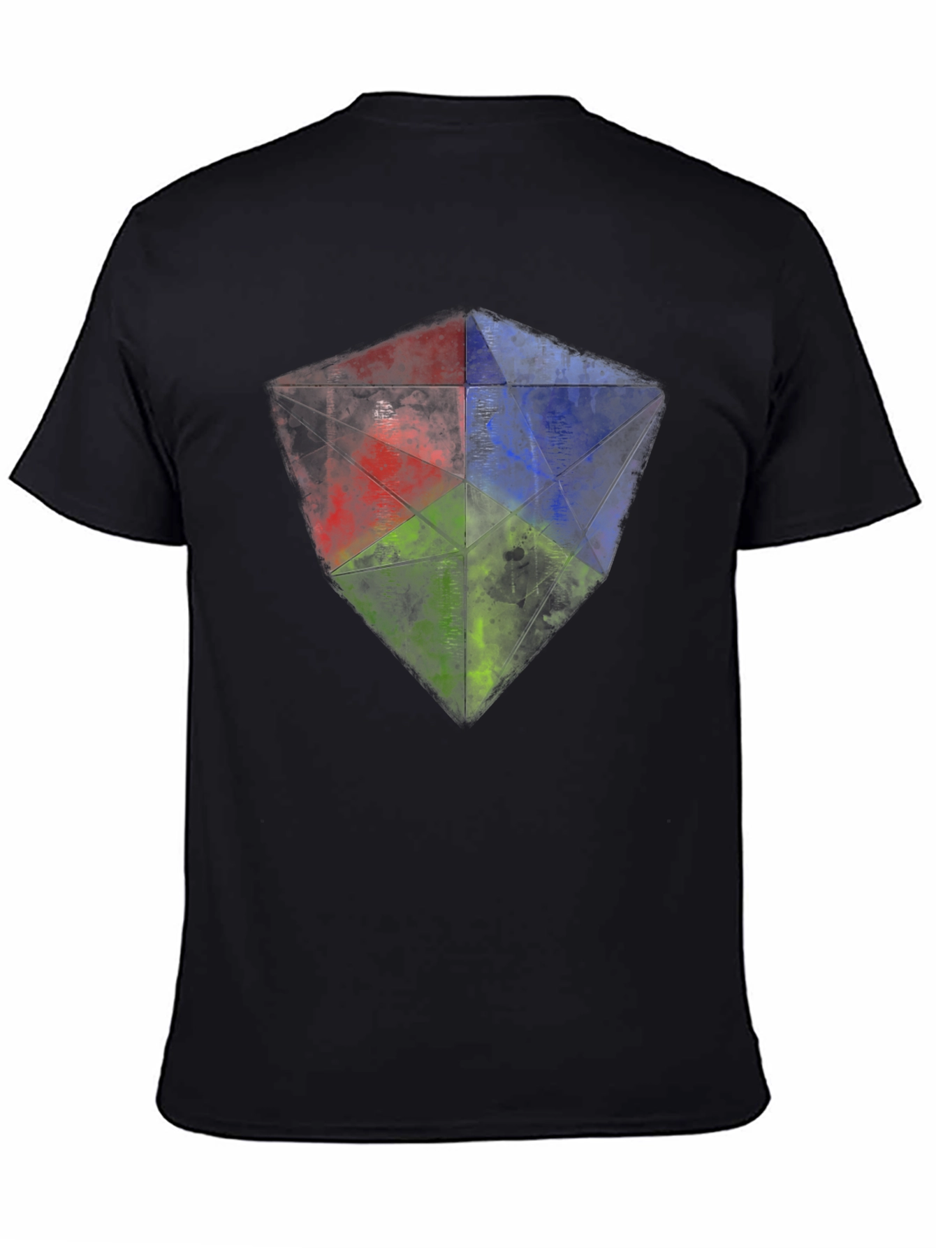 RGB Geometric Graphic Tee - Mens Black T-Shirt