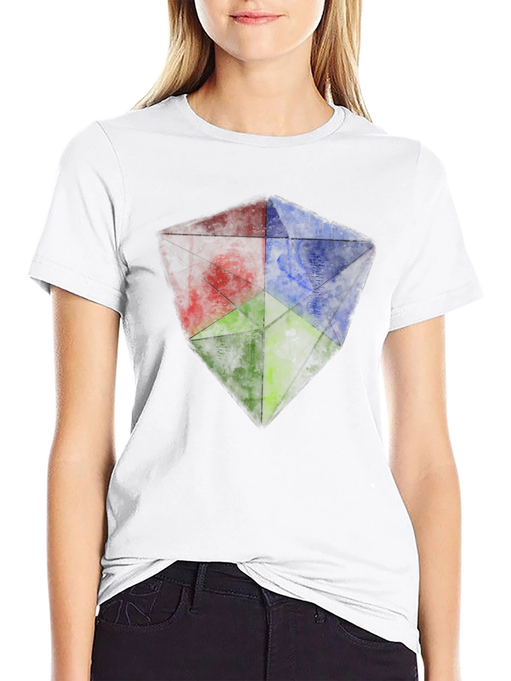 RGB Geometric Graphic Tee - Mens Black T-Shirt