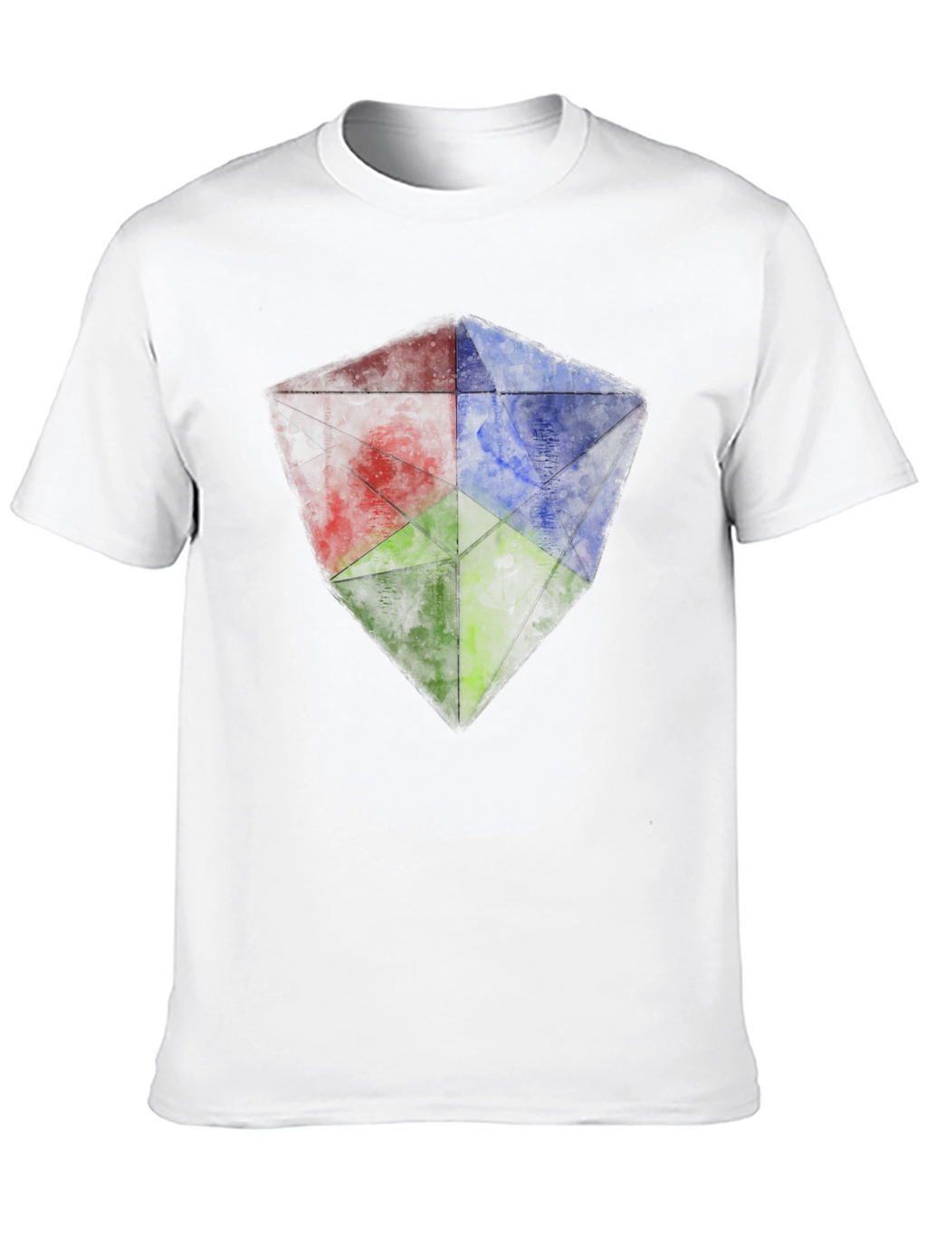 RGB Geometric Graphic Tee - Mens Black T-Shirt