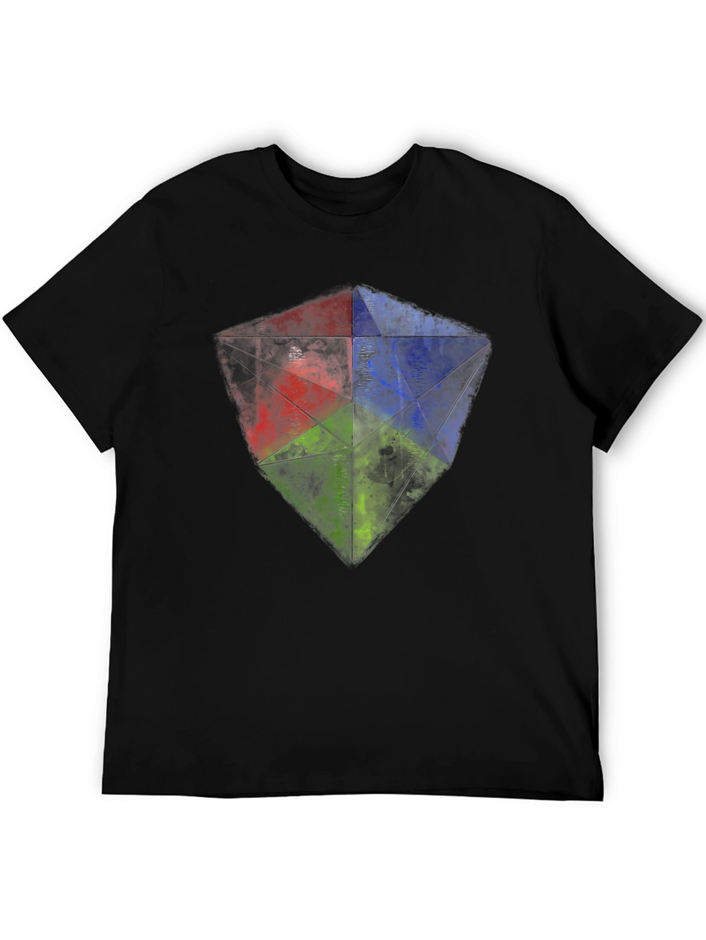 RGB Geometric Graphic Tee - Mens Black T-Shirt