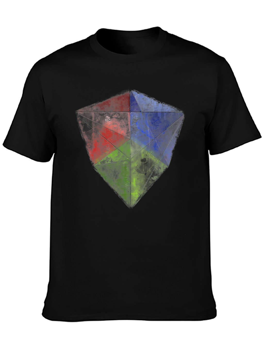 RGB Geometric Graphic Tee - Mens Black T-Shirt