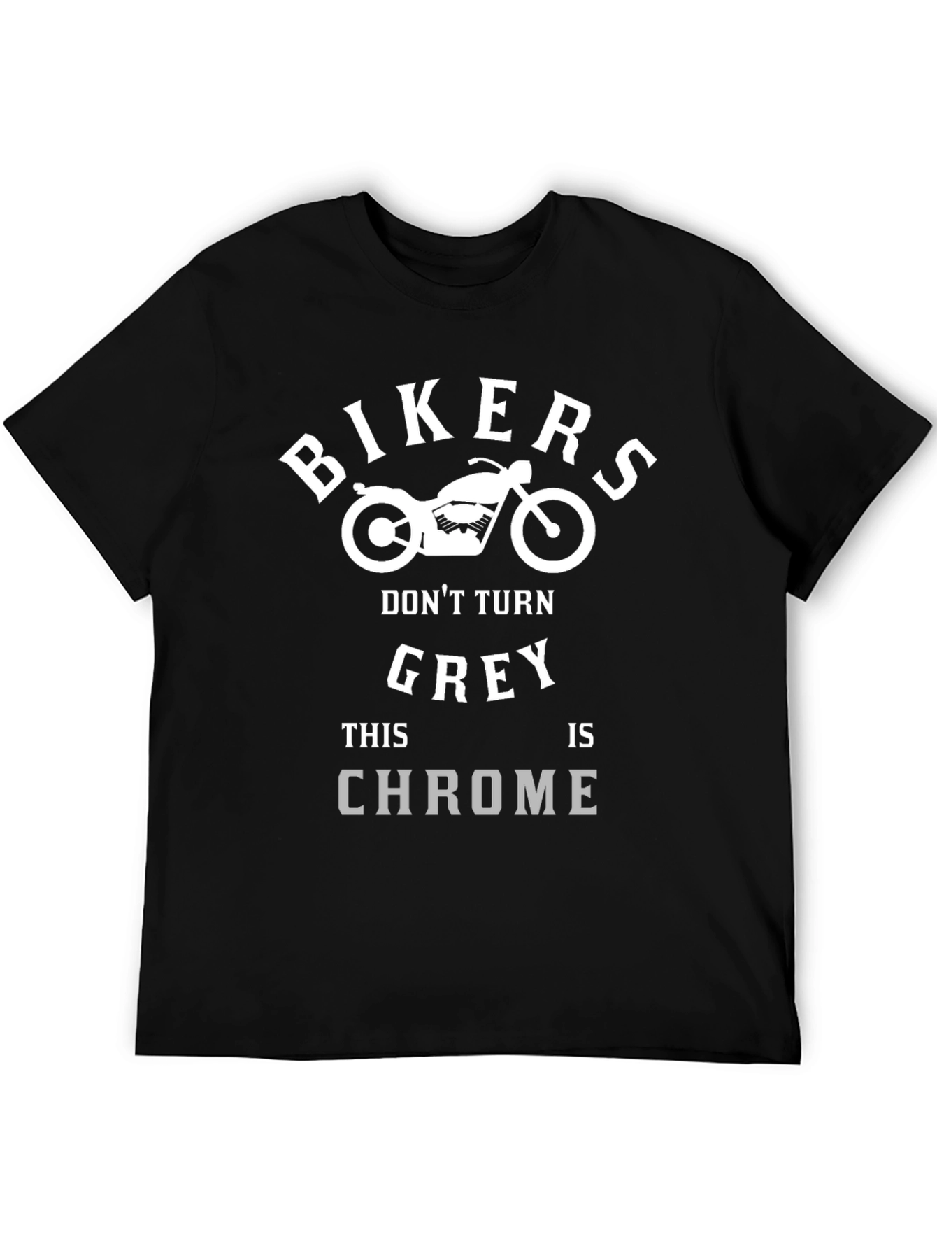 Bikers Chrome T-Shirt: Motorcycle Graphic Tee for Riders