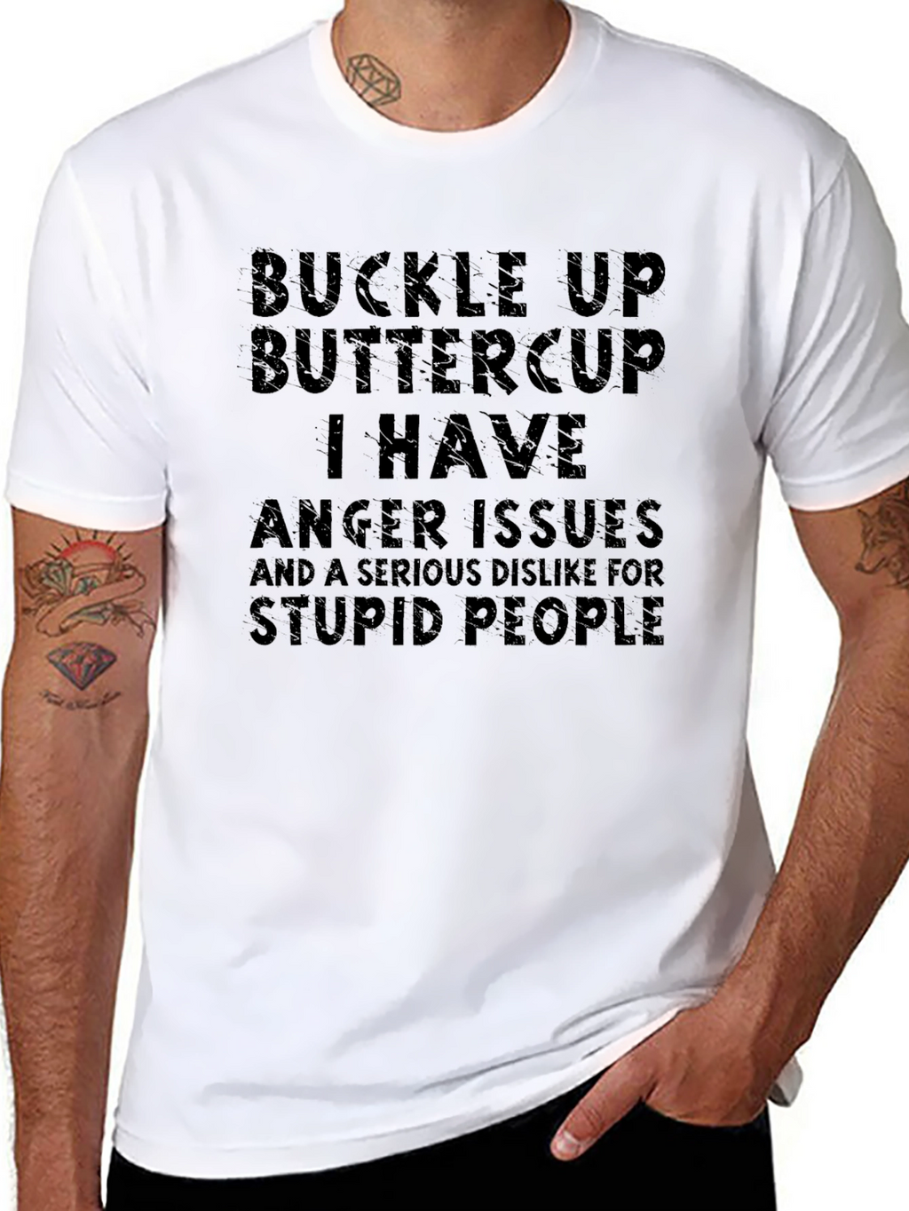Buckle Up Buttercup Funny Anger Issues T-Shirt