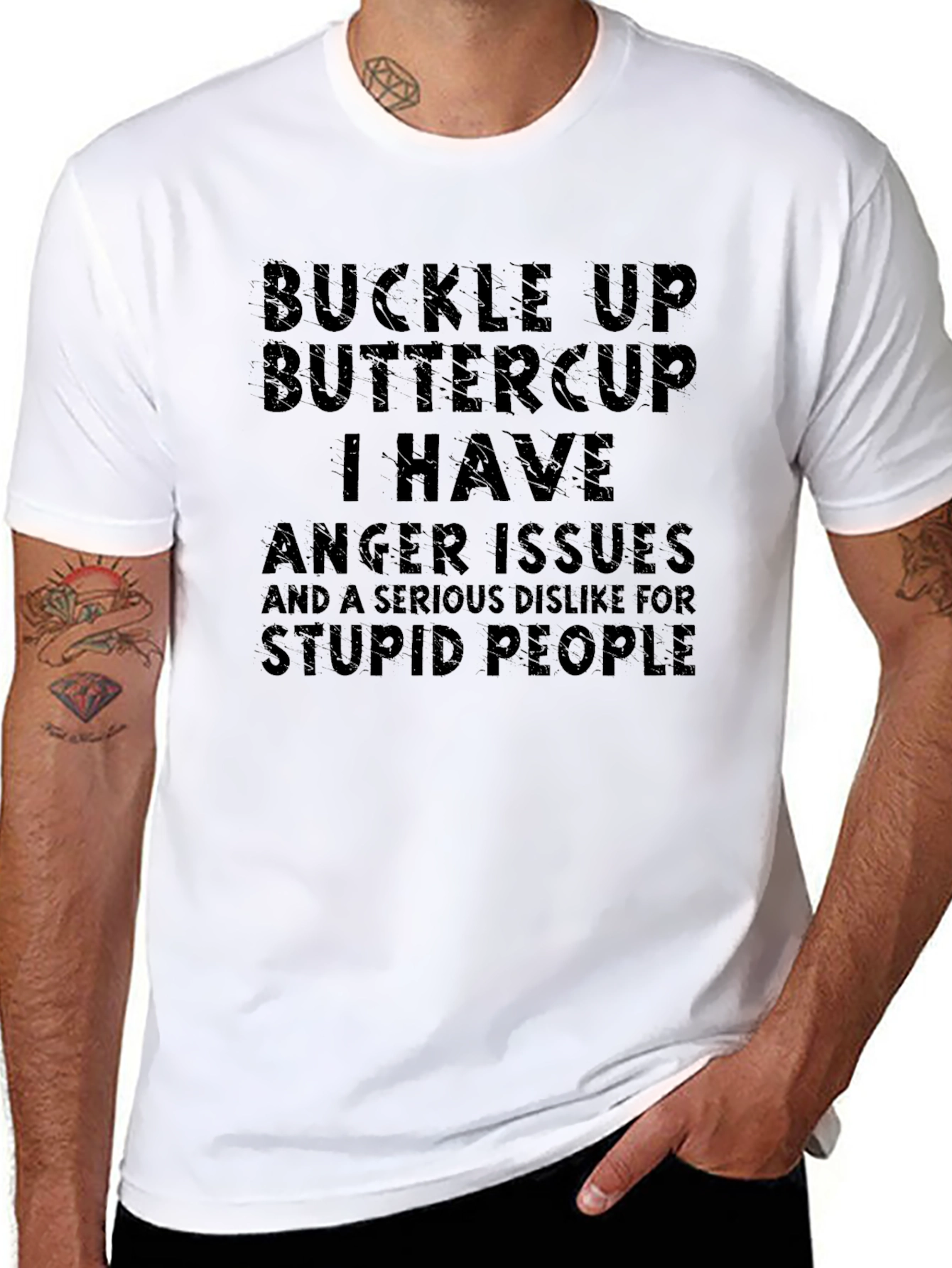 Buckle Up Buttercup Funny Anger Issues T-Shirt