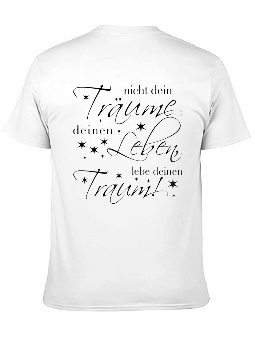 Live Your Dream Graphic Tee - Black Casual T-Shirt