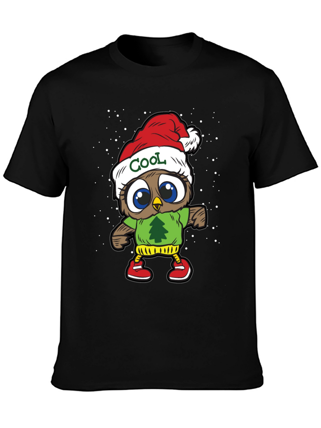 Cool Owl Christmas T-Shirt