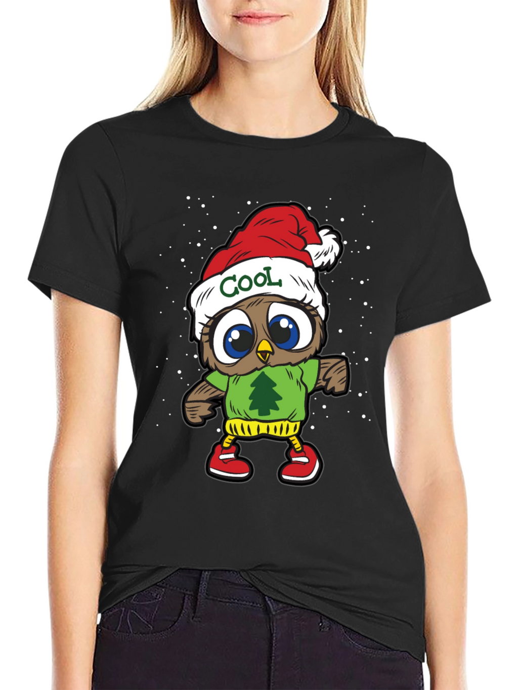 Cool Owl Christmas T-Shirt