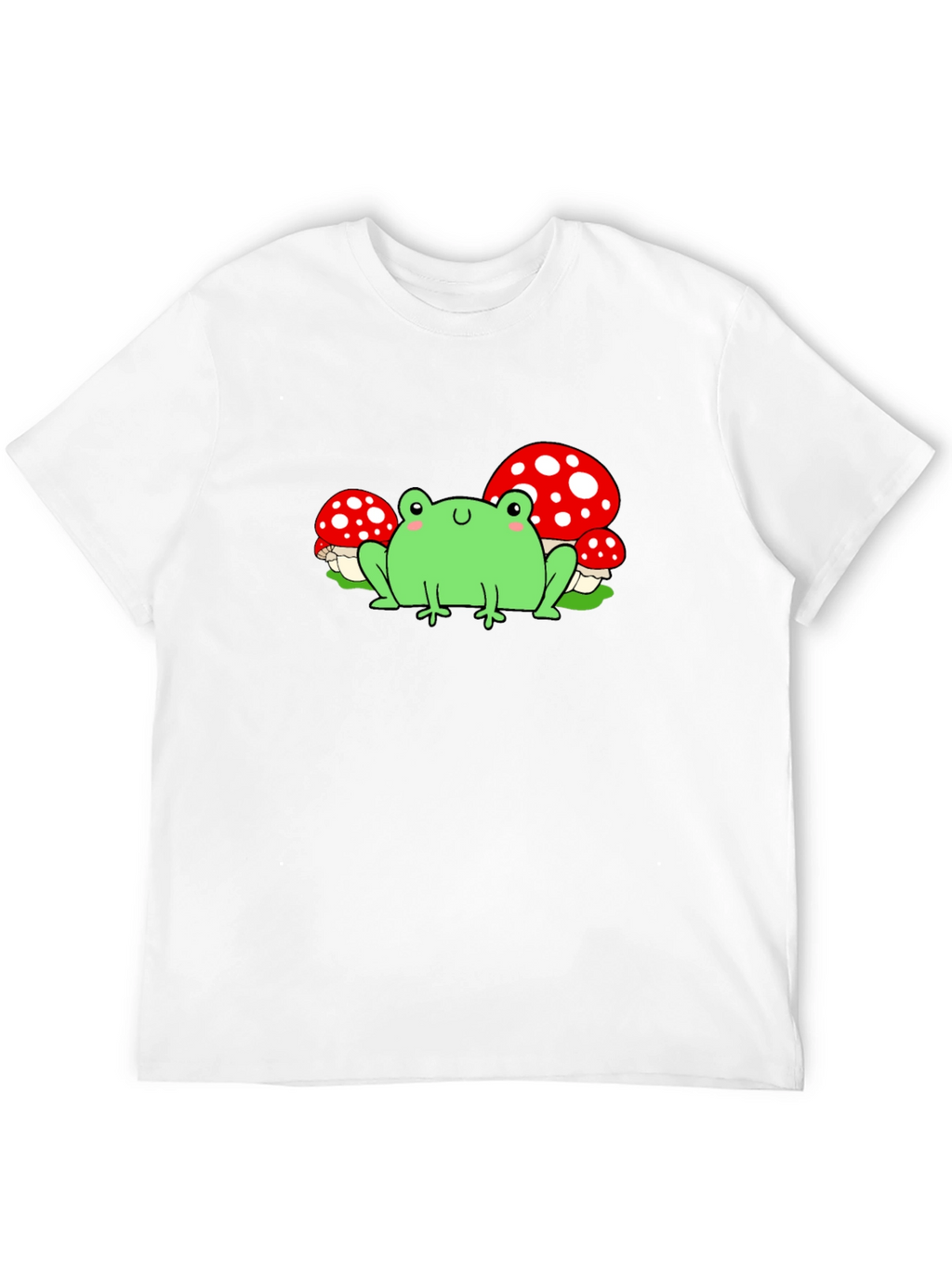 Frog & Mushroom Graphic T-Shirt - Black