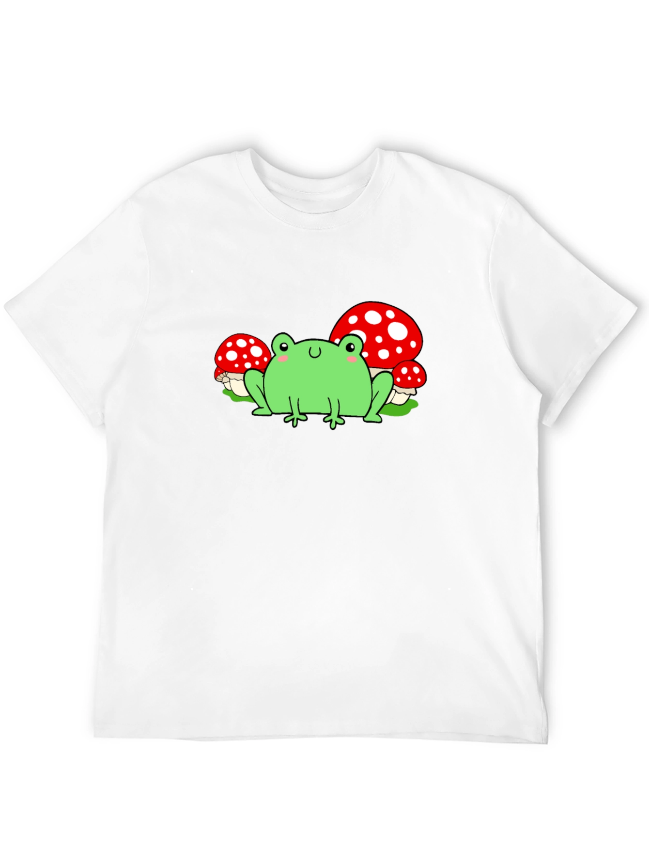 Frog & Mushroom Graphic T-Shirt - Black
