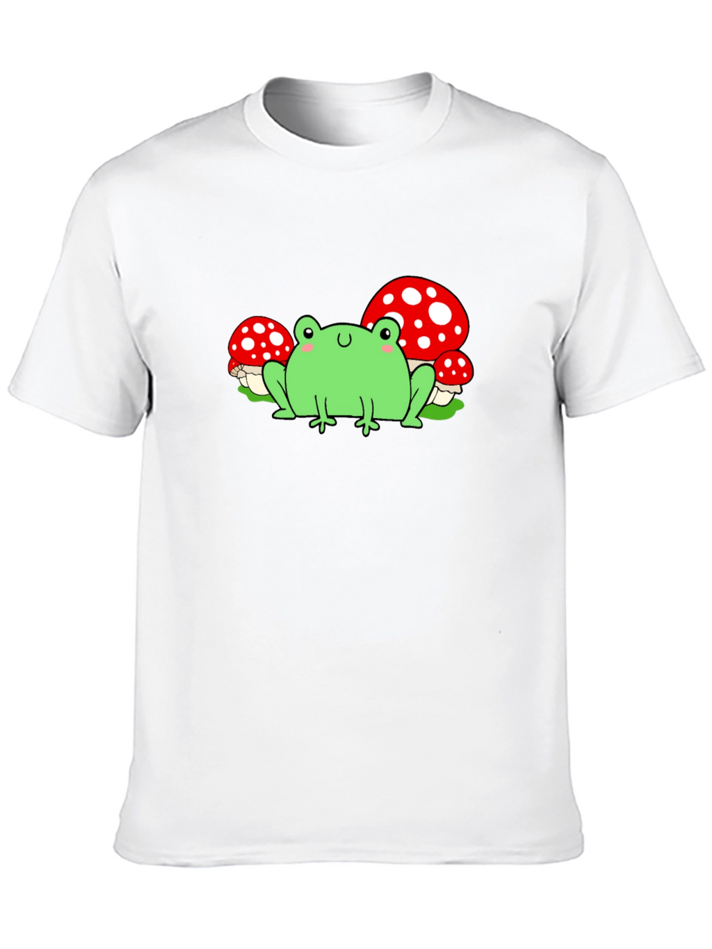 Frog & Mushroom Graphic T-Shirt - Black
