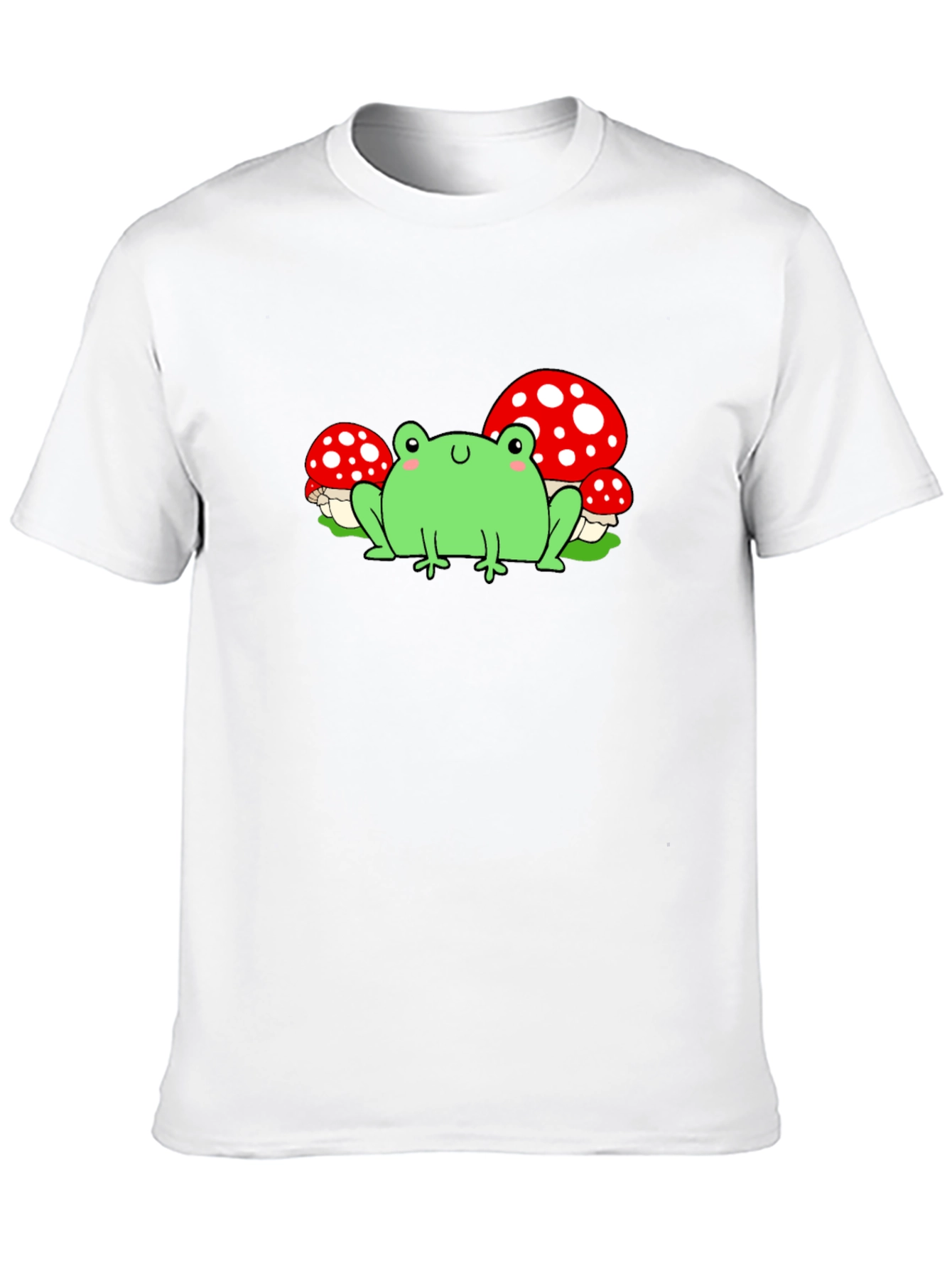 Frog & Mushroom Graphic T-Shirt - Black
