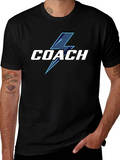 Coach T-Shirt with Lightning Bolt Graphic