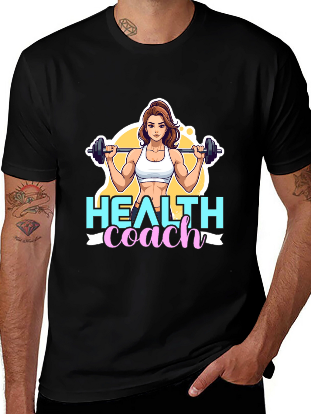 Health Coach Graphic Tee - Fitness Motivation