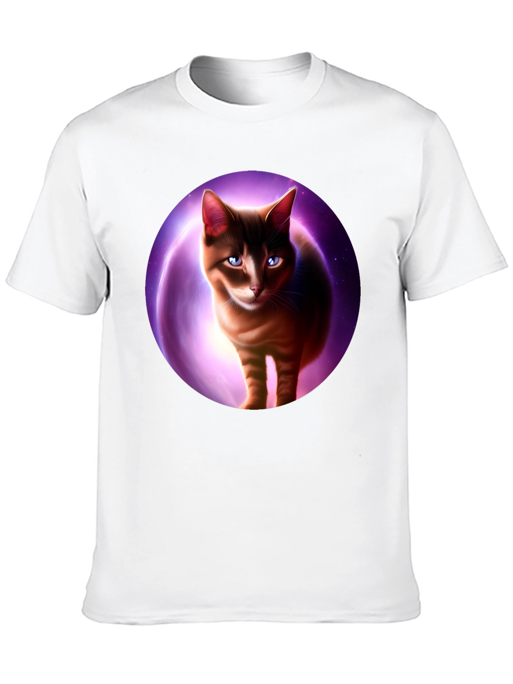Cosmic Cat Graphic Tee - Black T-Shirt