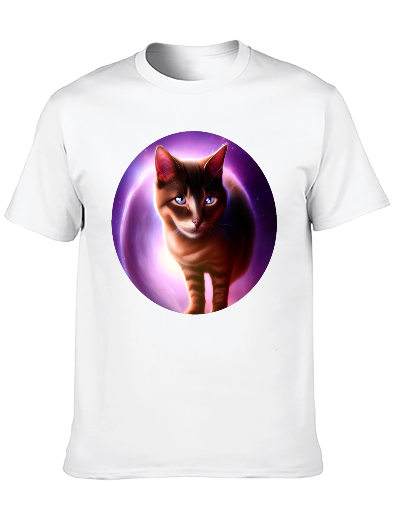 Cosmic Cat Graphic Tee - Black T-Shirt