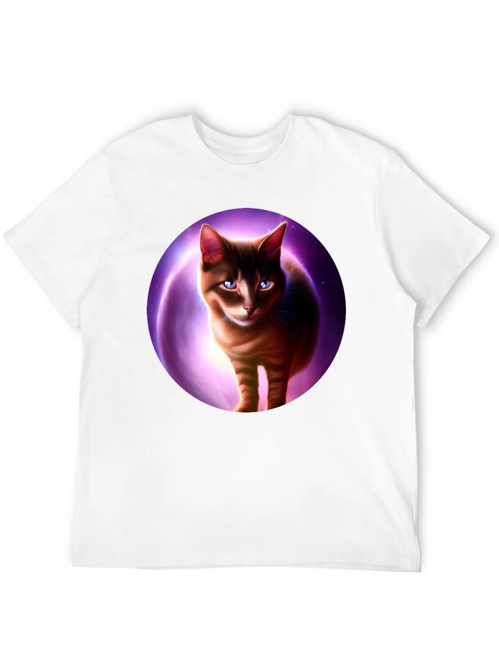 Cosmic Cat Graphic Tee - Black T-Shirt